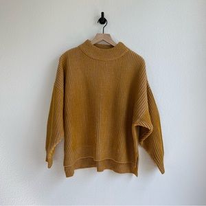 Topshop Mustard Ribbed Sweater